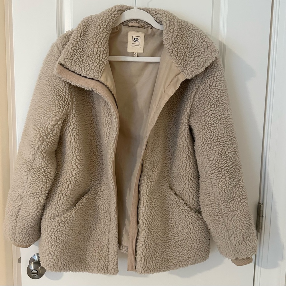 Cozy Beige Sherpa Jacket